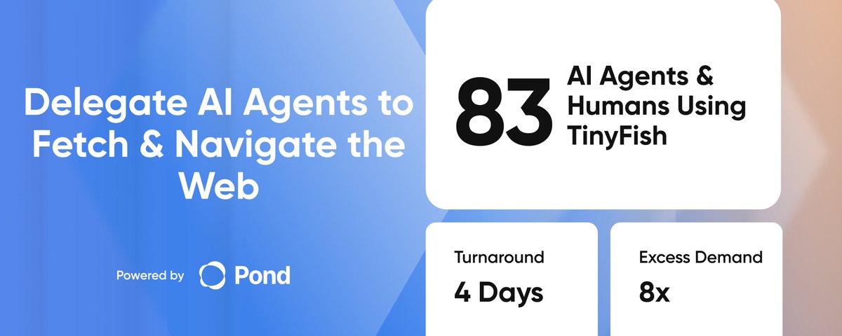 83 People & AI Agents Ran Real Web Tasks with TinyFish, 8x Excess Demand 